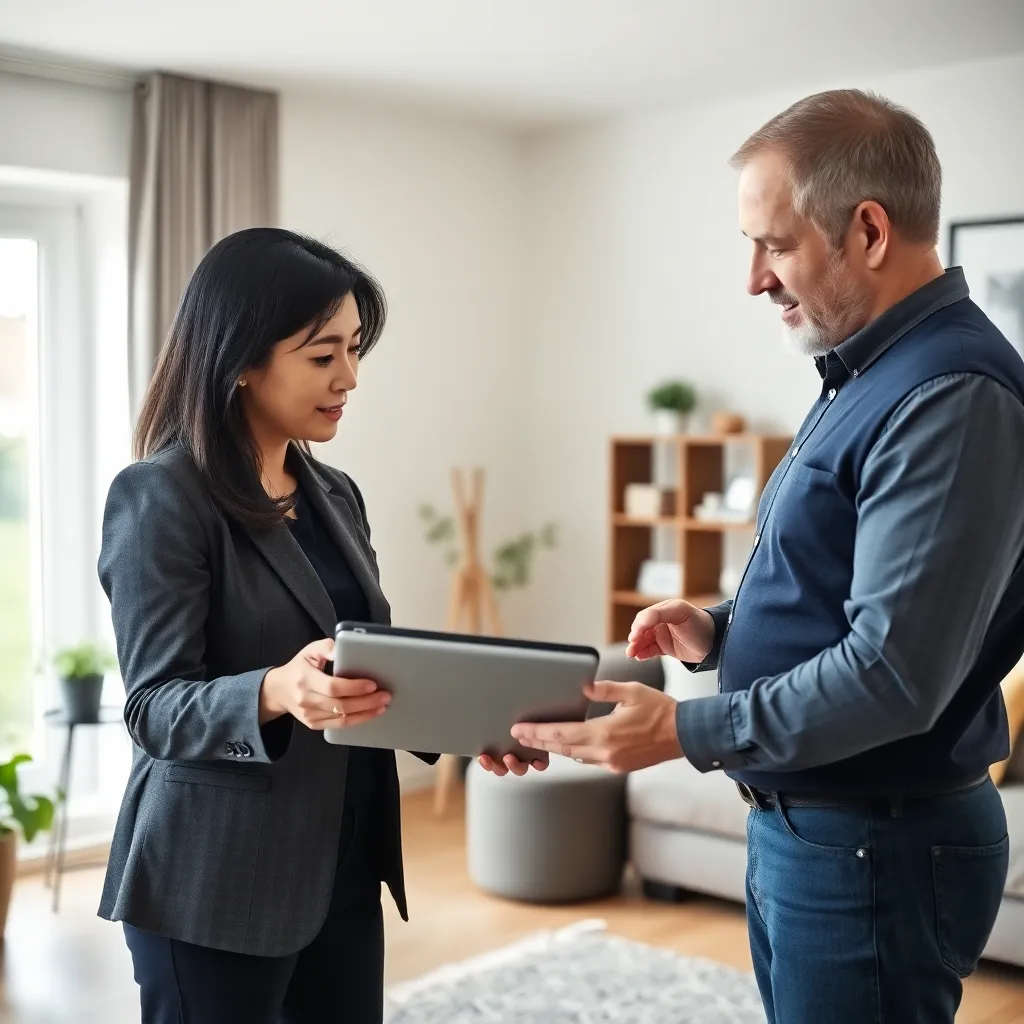 Waterbesparende douchekop geïnstalleerd in moderne badkamer