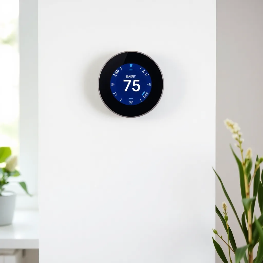 Slimme thermostaat geïnstalleerd in een moderne Nederlandse woning