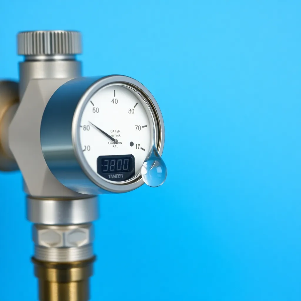 Slimme watermeter die waterverbruik in real-time toont op smartphone
