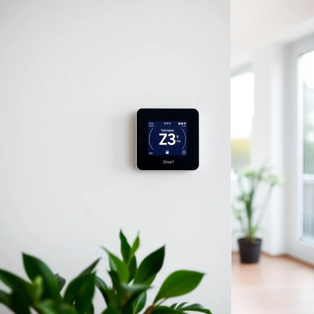 Slimme thermostaat geïnstalleerd in een modern Nederlands huis